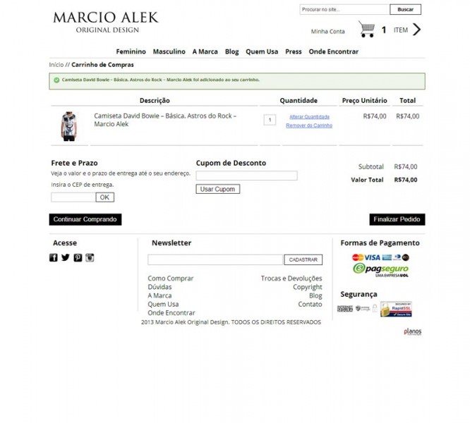 Marcio Alek Carrinho - loja virtual em magento