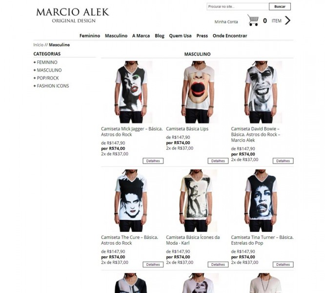 Marcio Alek Categoria - loja virtual em magento